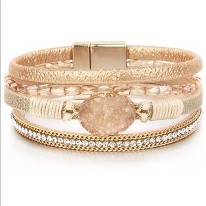 🏆Boho Gold Leather Wrap Bracelet